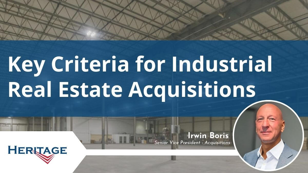01-Key Criteria for Industrial Real Estate Acquisitions